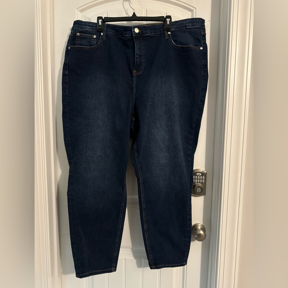 Great On 34th size 24WP cropped skinny leg blue denim jeans NWOT